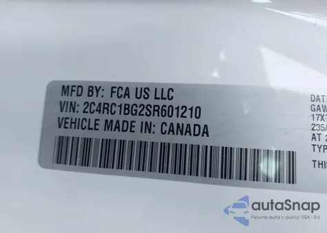 2025 Chrysler Pacifica Select from USA, damaged, VIN 2C4RC1BG2SR601210